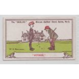 Cigarette card, Felix S Berlyn, Burline Mixture (Golfers blend) Series, type card no 6 (front gd,