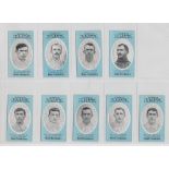 Cigarette cards, Cope's, Noted Footballers (Clip's, 500 subjects), Preston North End, 9 cards, nos