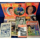 Sporting magazines, box of various magazines, Goal (19), Striker (23), Shoot (3) plus 13 boys