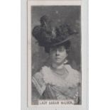 Cigarette card, Snell & Co, Boer War Celebrities STEW, type card Lady Sarah Wilson (small scuff to