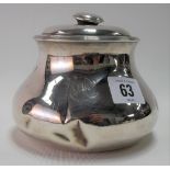 Edwardian silver baluster form lidded tea caddy by William Comyns & Sons Ltd, of plain form with