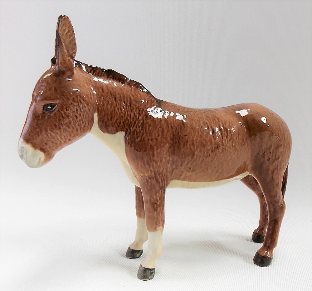 Beswick pottery model of a donkey, height 13cm