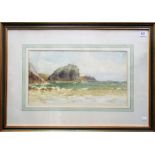 WILLIAM CASLEY Mullion Cove Watercolour Signed 24cm x 44cm