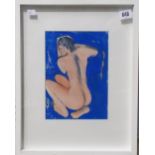 MARY STORK 'New Life' Gouache Signed & dated '82 Signed & inscribed by the artist to the back 24cm x