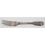 William IV silver fiddle pattern dessert fork, maker WB, London 1831, weight 1.35oz approx.