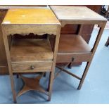 Two 19th Century mahogany night stands, both with a frieze drawer