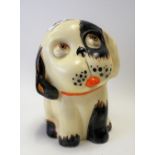 Crown Devon pottery Bonzo dog no. M168 with glass applied eyes, height 13cm