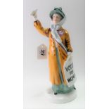 Royal Doulton figure 'Votes for Women' H.N. 2816, height 26cm.