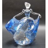 Swarovski crystal blue and clear glass model of Disney's Cinderella with box.