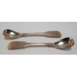 Pair of George III Irish silver mustard spoons, maker SN, Dublin 1841, weight 1.10oz approx (2).
