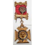 Early 20th Century 9ct hallmarked gold and enamel Royal Antediluvian Order of Buffaloes jewel, the