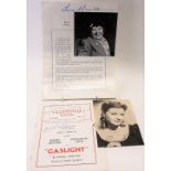 Autographs - Three 1950's actors' autographs, Robert Newton, Rosamund John & Irene Handl (3)