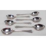 George VI set of six silver coffee spoons, Sheffield 1946, weight 1.30oz approx.