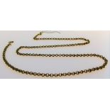 9ct gold Belcher link necklace, weight 6.7g approx.