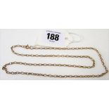 9ct hallmarked gold curb link necklace, weight 5.3g approx.
