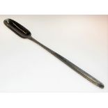 George III silver beaded pattern marrow scoop by Joshua Lejeune, London 1779, length 21cm, weight