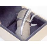 Georg Jensen, Denmark silver 'Uno' ring designed by Jacqueline Rabun, stamped marks & no. 451,