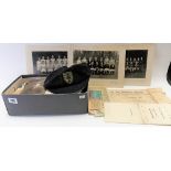 Box of ephemera including a 1919 Royal Fusiliers commission, various indentures, photographs,