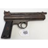 Webley Senior air pistol by Webley & Scott Ltd Birmingham (one replacement grip).