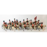 W. Britain set of eighteen Scots Greys (2nd Dragoons)