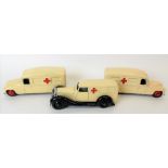 Two Dinky Toys diecast ambulances; together with one other (3).
