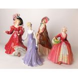 Three Royal Doulton lady figures 'Paisley Shawl' HN1987, 'Patricia' HN3365, 'Janet' HN1537; together