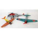 Dinky Toys diecast Zero-Sen A6M5 aeroplane; together with a Beechcraft S 35 Bonanza plane and a