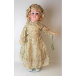 Simon & Halbig bisque porcelain head Sleep Eye composition doll, no. 1078, 91/2, height 22in.