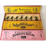 Three W. Britains boxed soldier sets, including '1st King George's Own Gurkha Rifles', 'Soldiers