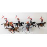 W. Britain set of six Lancers including one trumpeter