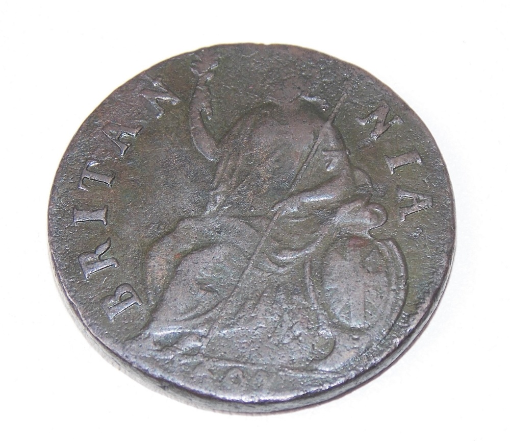 William III 1697 (?) copper half penny