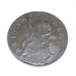 William III 1697 (?) copper half penny