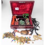 Box of costume jewellery