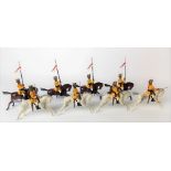 W. Britain set of eight Indian Army Skinners, mounted on horse