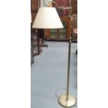 Brass adjustable telescopic standard lamp with circular base