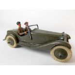 W. Britain army staff car with two figures