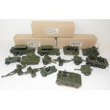 Dinky Toys diecast light tank set no. 152; together with three Dinky 162A military sets and with six