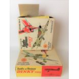 Two Dinky Toys Battle of Britain aeroplanes, Spitfire MkII & a Junkers JU 87B Stuka, no's 719 & 721