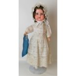 Armand Marseille bisque porcelain head Sleep Eye doll, the back of the head stamped A 3/0X M DRGM