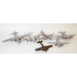 Collection of Dinky Toys diecast aircraft, including an Armstrong Whitworth airliner, a Whitley