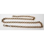9ct hallmarked gold belcher link chain, weight 23g approx
