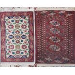 Two Middle Eastern wool small mats.