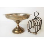 Victorian silver four section toast rack, Sheffield 1894, weight 2.45oz approx; together with a