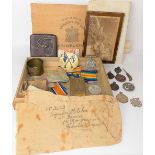 Of WW1 military interest - ephemera and items belonging to Private Herbert E Ive no. 3492, of the