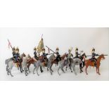 W. Britain set of eight 21st Empress of India's Own Lancers from set no. 100