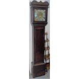 18th Century oak cased 30 hour long case clock,