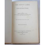 Book - Ruskin, John 'The Seven Lamps of Architecture' with illustrations drawn by the author,