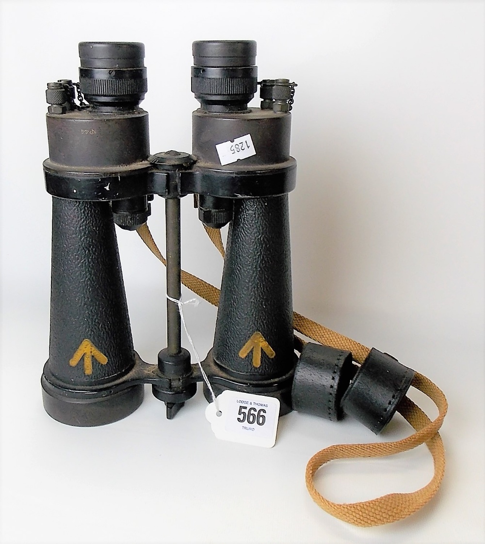 Pair of WWII military issue binoculars by Barr & Stroud, serial no. 52396, no. 1900A, the barrels