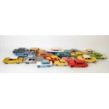 Collection of Dinky Toys diecast cars.