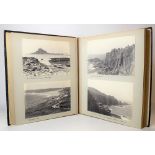 Late 19th/early 20th Century photograph album with topographical views of Cornwall and Scilly